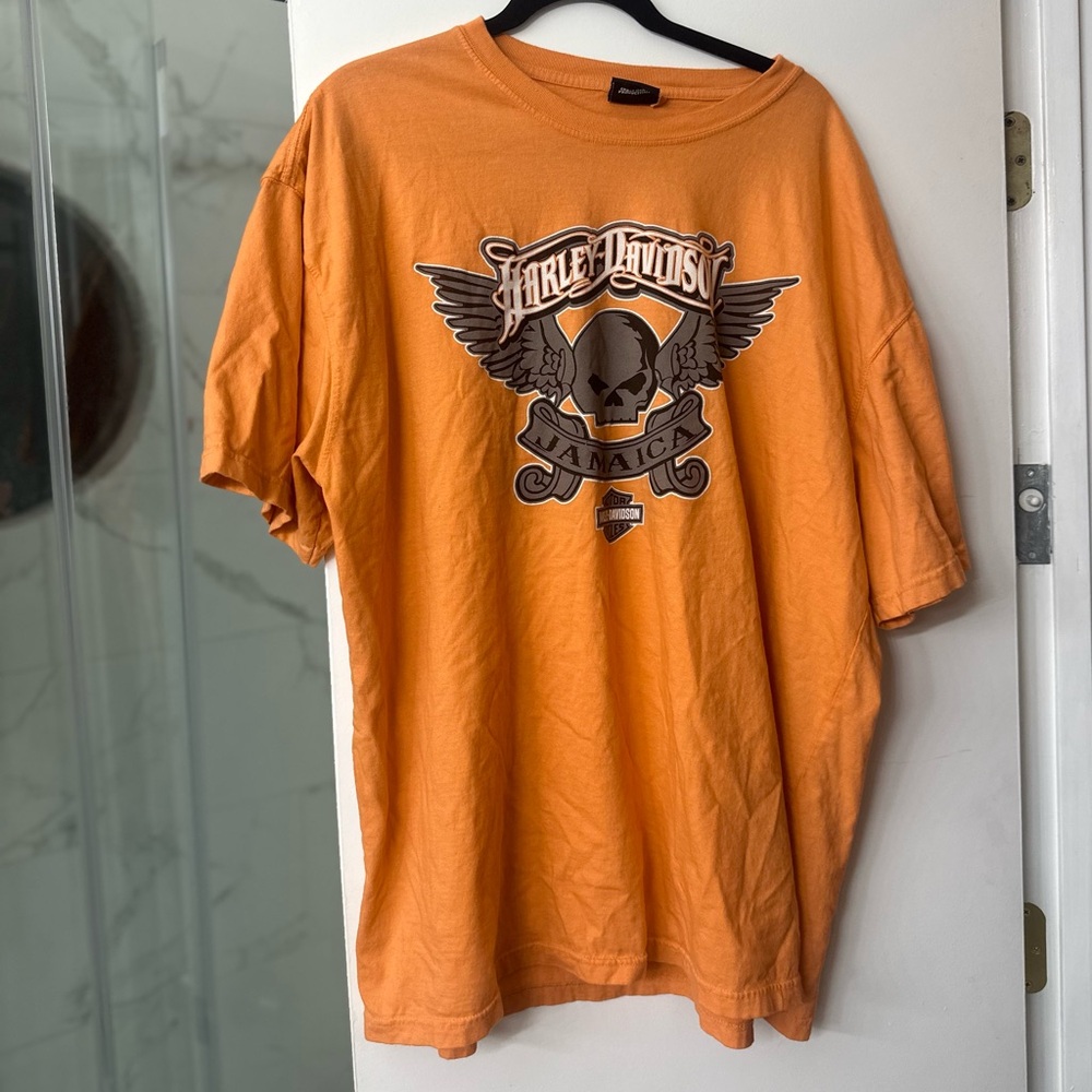 Harley Davidson orange Jamaica tshirt size XL